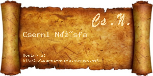 Cserni Násfa névjegykártya
